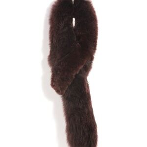 NWT Alpaca Fur Pull-Through Scarf